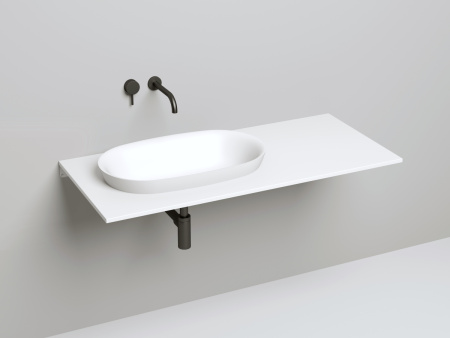 Раковина из искусственного камня S-Sense Salini Marea 1802101GF 60х40 полувстраиваемая цвет белый